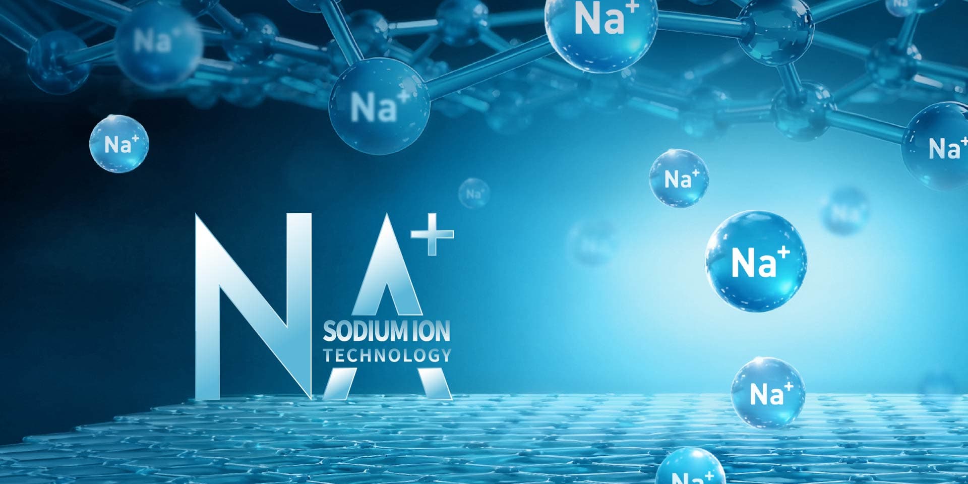 Sodium-ion (Na+) battery technology illustration